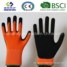 Nitrile Coating, Sandy Finish Safety Work Gloves (SL-NS108)